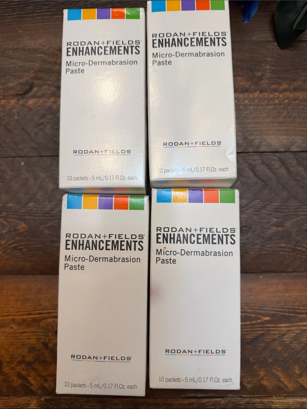 LOT OF 4 Rodan + Fields Enhancements Micro-Dermabrasion Paste - 40 Packets Total